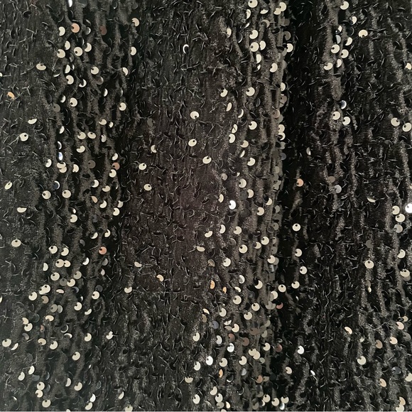 Oak and Fort black velvet sequin midi skirt - Picture 3 of 3